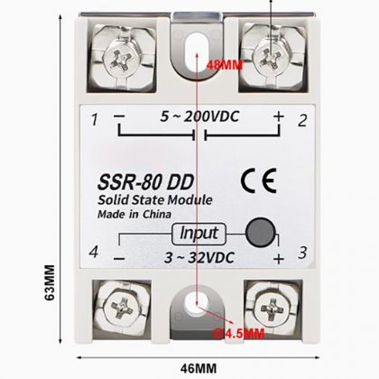 DD (DC-DC) 80A SSR-80DD