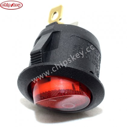 ON/OFF Round Rocker Switch LED illuminated