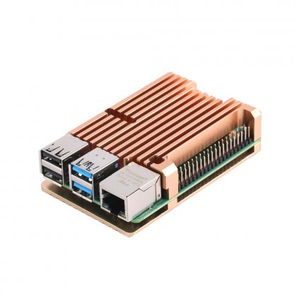 Gold， Copper Aluminum Active Heatsink For Raspberry PI 4