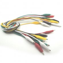 Middle Size Test leads, alligator clips cable, two-headed 5 colors, 10pcs 50CM Length