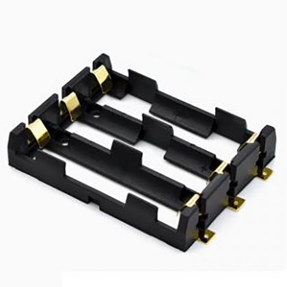 3X 18650 Series smt smd Batteries Holder Box Storage Case Container With Bronze Pins Drop Ship