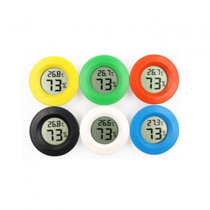 Mini Digital LCD Temperature Humidity Meter Thermometer Hygrometer Round