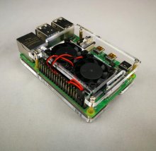 Dual Fan+ 2 Transparent Layer Acrylic Case for Raspberry PI 4