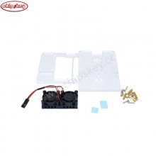Dual Fan+ 2 Transparent Layer Acrylic Case for Raspberry PI 4