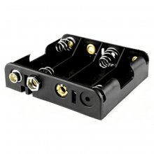 4AA Battery Case Holder,6v Battery Pack,Battery Storage Box with 9V Battery Button Connector