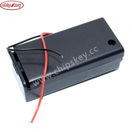 9V Battery Holder Box Case with Wire Lead ON/OFF Switch Cover Case