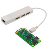 Raspberry Pi Zero Micro USB to HUB + network card interface splitter extension