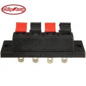 4 Way Push Release Connector Stereo Speaker Terminal Strip Block