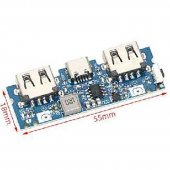 18650 battery TYPE-C 3.7v to 5V2A booster module mobile power motherboard