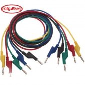 4mm Banana Terminals Wire Test Cable – 1m length (red, yellow, green, blue and black)