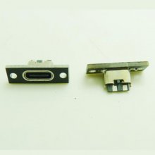 TYPE-C female seat with fixed plate 2Pins