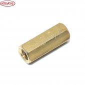 12MM Hexagon Brass Cylinder - Golden