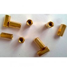 12MM Hexagon Brass Cylinder - Golden