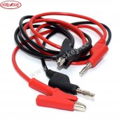 1M Double-end electrical Banana Plug and Alligator Clip Crocodile wire Test lead Wire Line 15A multimeter DIY Connector H10