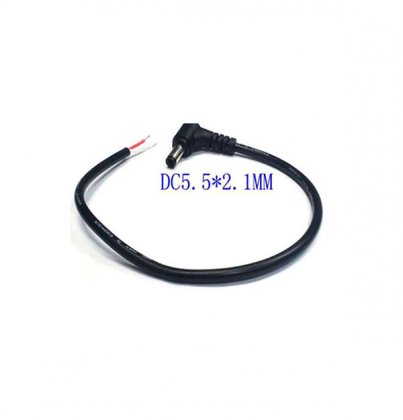Right Angle 5.5mm x 2.1mm DC Power Plug Male Charger Cables Connector 30cm