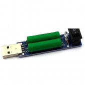 USB Load Tester Discharge Resistance USB Charge Current Detection USB Mini Discharge Load Resistor 2A / 1A Switch