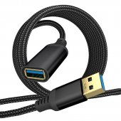 2m/6.6FT nylon woven USB 3.0 male to female high-speed data transmission cable