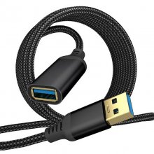 2m/6.6FT nylon woven USB 3.0 male to female high-speed data transmission cable