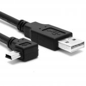 150CM Right elbow mini USB/5Ppin to USB data cable