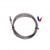 Thread M6 Screw Probe Temperature Sensor Thermocouple K Type Cable 5M 0-600 Degree 5*50mm Probe