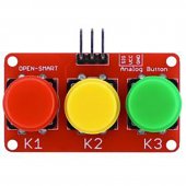 3-digit color button module, 3-channel large button