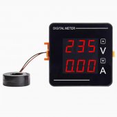 Digital Voltmeter Ammeter Amp Meter AC50-500V 220V 380V Dual Display Voltage And Current With CT Amperemeter CH72