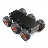 Education Robot 6WD Wild Thumper Chassis (Black Body With 75:1 Gearbox)