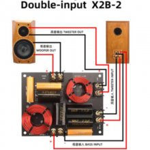 Double-Input X2B-2 / HIFIDIY Hi-Fi 2WAY 2 speaker Unit (tweeter +bass ) Speakers audio Frequency Divider Crossover Filters X2B-2
