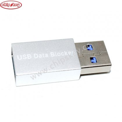 Silver USB Data Blocker Supports Charging Up To 12V/3A For Android IOS Windows Blackberry System Protect Data Security Support Dropship