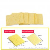 50*35*1.5mm Yellow Rectangular Cleaning Sponge Cleaner High Temperature Enduring Cleaner Sponge For Electric Welding Soldering Iron Tip