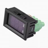 DC7-100V 20A Mini Digital Voltmeter Ammeter DC Voltage Current Meter Detector Tester Monitor 0.28" Dual LED Display Gauge