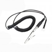 1.5 Meter Anti static Spring Grounding Wire Clamp Earth Cable Alligator Clip to U Type Terminal for TS80/TS100 Soldering Iron