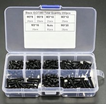 ISO7380 M3*6 20pcs,M3*8 20pcs，M3*10 20pcs,M3*12 20pcs,M3*16 20pcs,M3*20 20pcs,Nuts 80pcs Kit