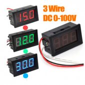 Red 0.56'' 3 Wire DC0-100V LED Digital Display Voltage Panel Meter Voltmeter