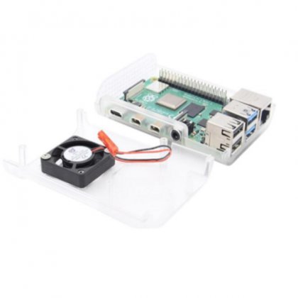 Transparent Oval Raspberry PI 4 ABS Case With Fan