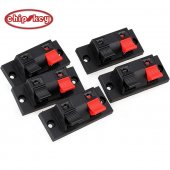 2 Way Push Release Connector Stereo Speaker Terminal Strip Block