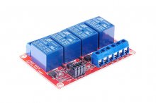 4 Channel 5V relay with Optcoupter , each Channel can cutover high/low Level