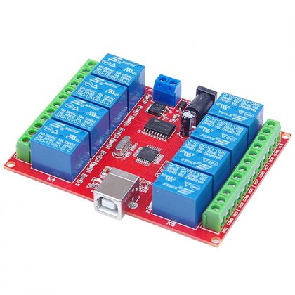 USB Control Switch 8-Channel 12V Relay Module