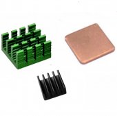 Raspberry-Pi 2pcs Aluminum-Heat-Sink + CPU-Copper-Heat-Sink