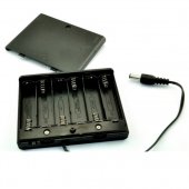 6AA Battery Case With Power Plug Cable