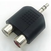 3.5 headphone plug to dual RCA adapter