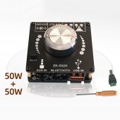 ZK-502H 50Wx2 TPA3116D2 HIFI 2.0 Stereo Bluetooth 5.0 Digital Power Amplifier Module