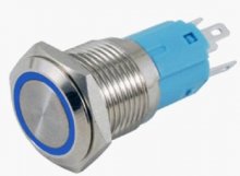 19mm 3V/5V no-SelfLock/no-latching Switch Button Red/Green/Blue/Yellow/White