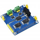 2-Channel Isolated CAN Expansion HAT for Raspberry Pi, Dual Chips Solution