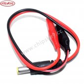 5.5x2.1mm DC Power Plug Male Alligator Clip Test Lead Cable - Red + Black