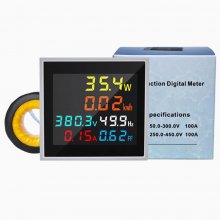 AC 250-450V 100A / Digital Voltage Current Power Electricity Display Frequency Meter 45.0Hz-65.0Hz