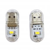 White Light Double-sided USB Night Light/ USB Computer Light/ Power Bank Night Light