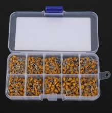 500Pcs Ceramic Capacitor Kit, Multilayer Assortment 0.1uF-10uF Supplies Electronic Components