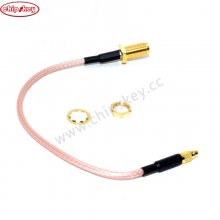 MMCX Male inside to RP-SMA-K Male in side 15CM RG316 Cable