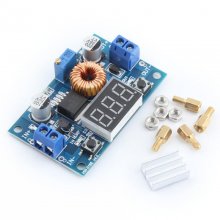 5A 75W DC-DC adjustable power step-down power supply module with voltage meter display far more than the LM2596
